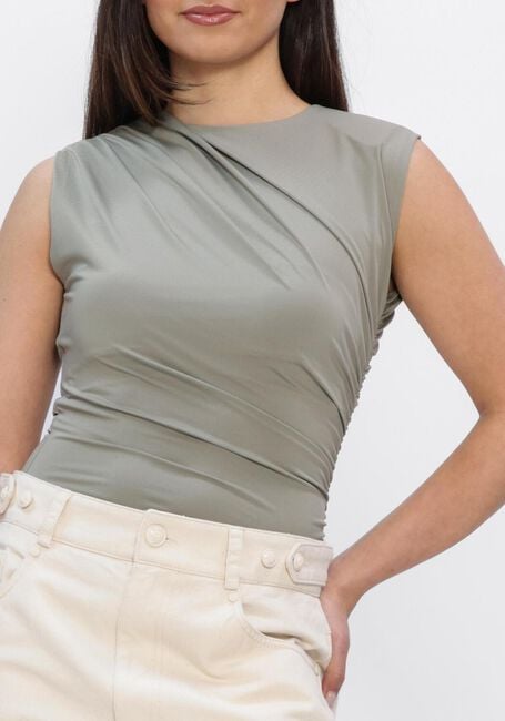 Groene ROSEMUNDE Top BILLIE SL DRAPE TOP - large