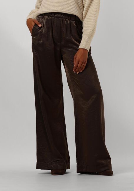 Bronzen BY-BAR Wijde broek BENJI METALLIC PANT - large