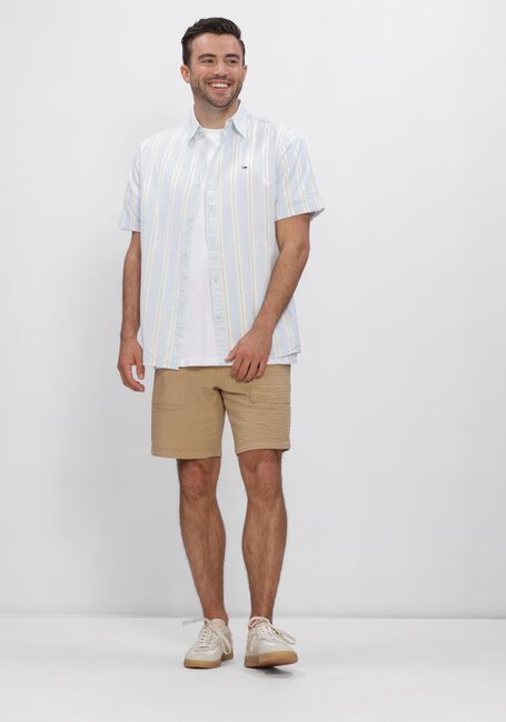 Blauwe TOMMY JEANS Casual overhemd TJM REG SEERSUCKR PTRN SHIRT EXT - large