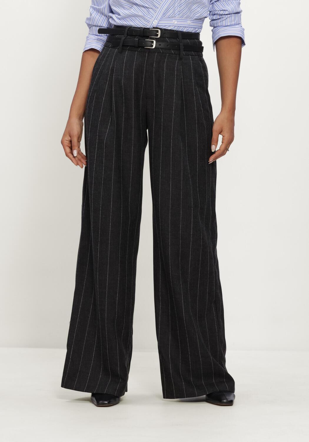 HAUTE L'AMITI&Eacute; Wijde broek IVANNA BELT TALL PANT - large