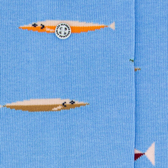 ALFREDO GONZALES Chaussettes FISH en bleu - large