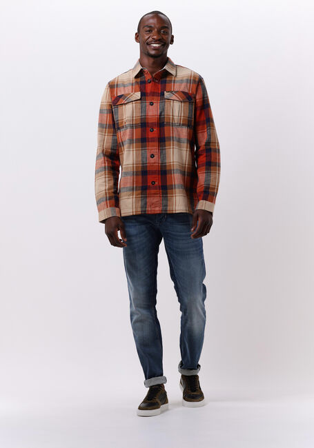 PME LEGEND Chemise décontracté LONG SLEEVE SHIRT CTN YD SLUB CHECK en marron - large