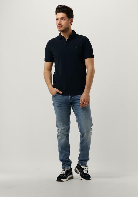 Donkerblauwe CAST IRON Polo SHORT SLEEVE POLO ORGANIC COTTON PIQUE ESSENTIAL - large