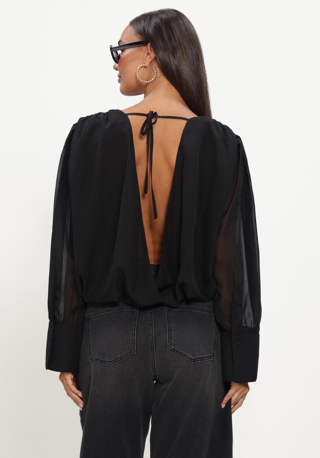 Zwarte MY ESSENTIAL WARDROBE  MWRASOLI BLOUSE - large