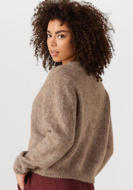 Bruine BY-BAR Trui CLEO NATURAL CARDIGAN - large