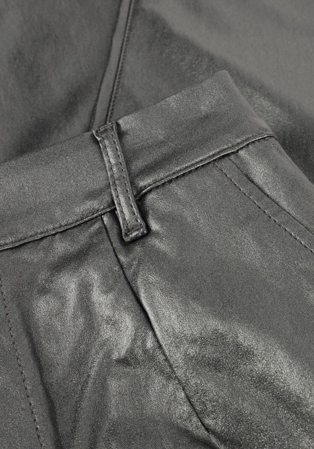 OBJECT Pantalon OBJBELLE LISA COATED PANT en gris - large