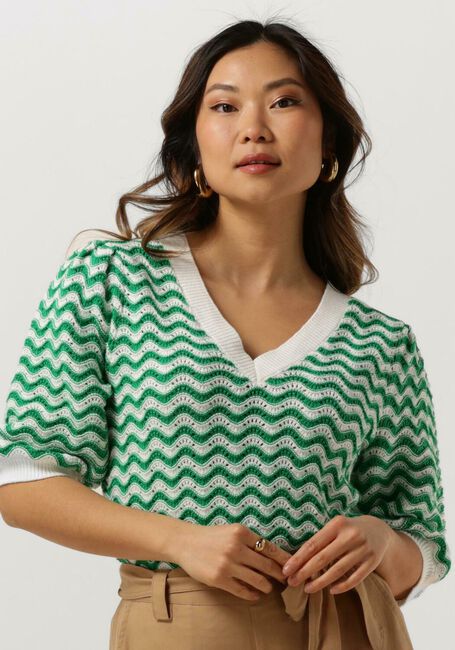 MINUS T-shirt MAIKA 2/4 SLEEVE KNIT T-SHIRT en vert - large
