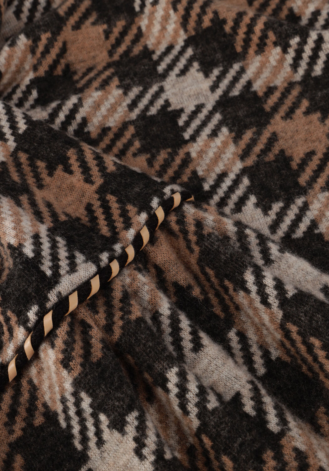 Bruine ANA ALCAZAR Mini jurk DRESS TRUMPET SLEEVES - large