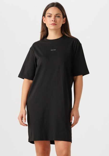 CALVIN KLEIN Mini robe PLACED INST TEE DRESS en noir - large