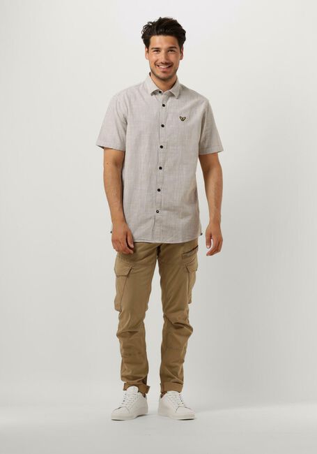 PME LEGEND Chemise décontracté SHORT SLEEVE SHIRT YARN DYED STRIPE en beige - large
