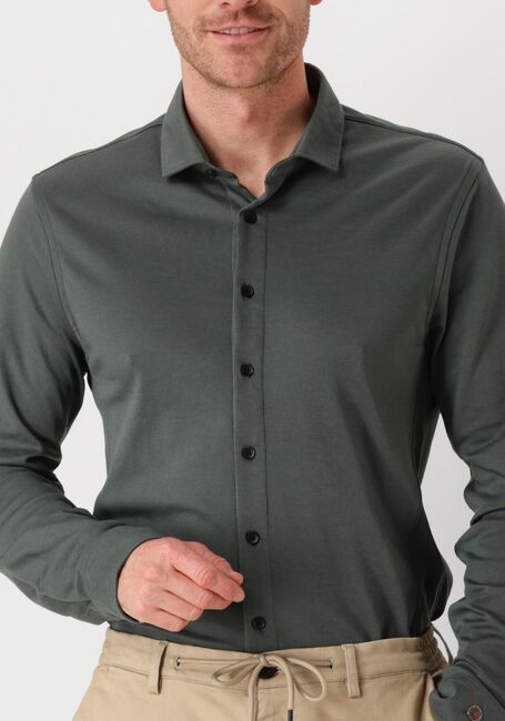 Groene CAST IRON Casual overhemd LONG SLEEVE SHIRT CF TEC TONE INTERLOCK JERSEY - large