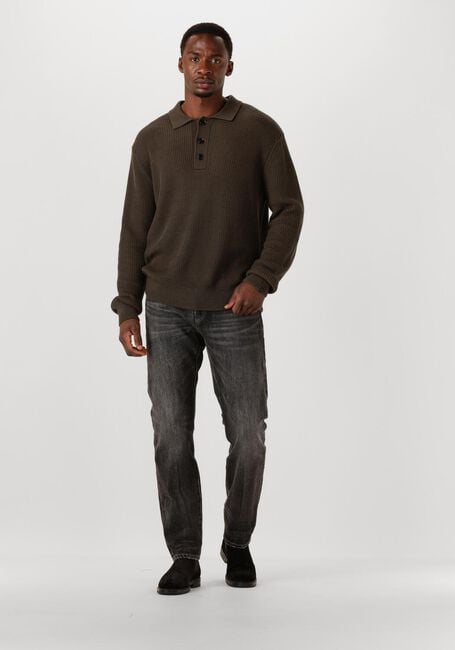 BUTCHER OF BLUE Pull GALWAY POLO LS en marron - large