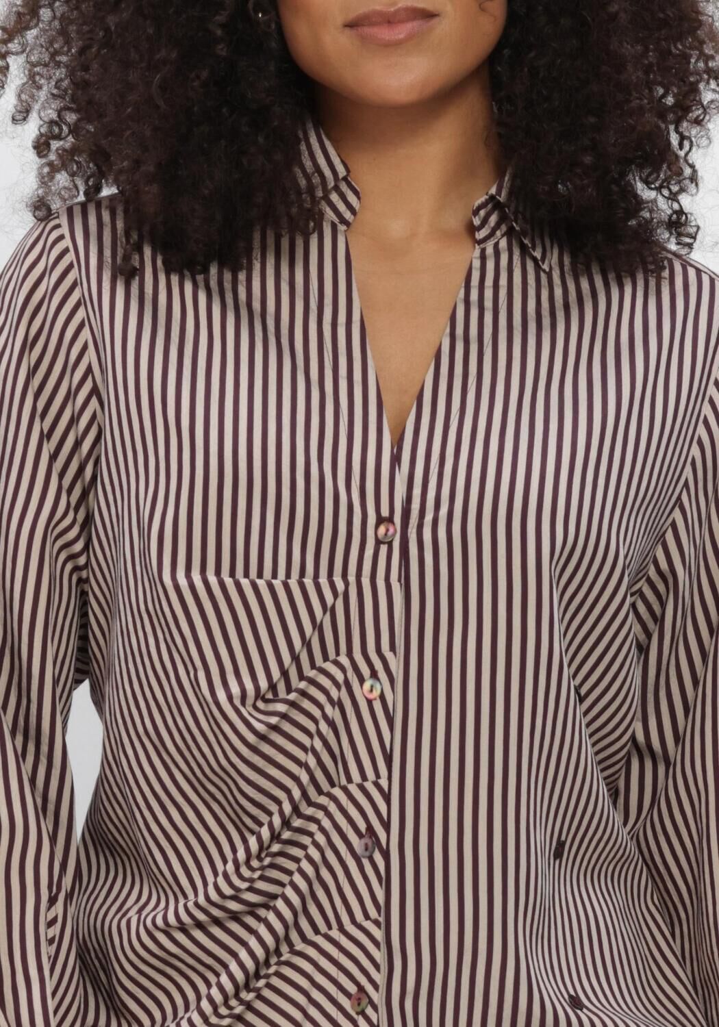 Creme SUMMUM  BLOUSE TWO TONE STRIPE - large