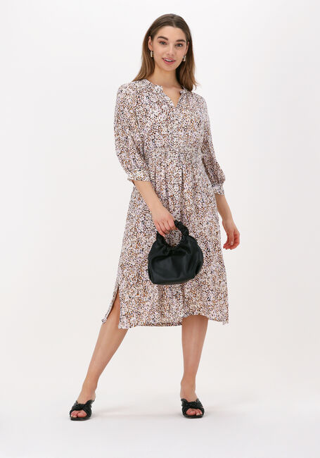 SECOND FEMALE Robe midi LOTUS DRESS en marron - large