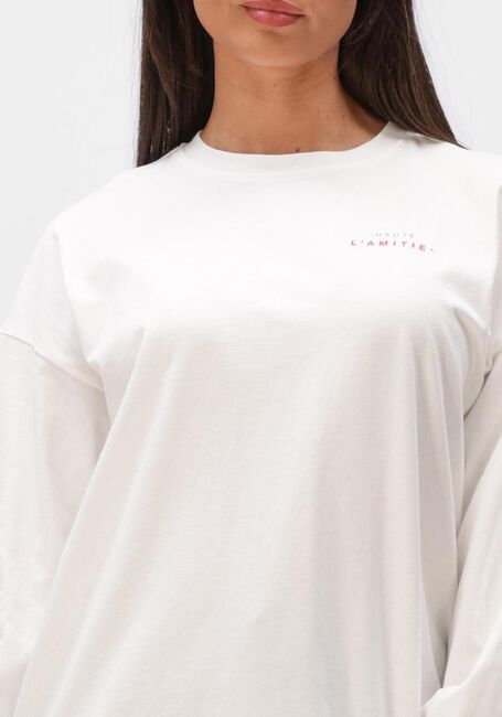 HAUTE L'AMITI&Eacute; STUDIO LS PRINT TEE Blouses Cr&egrave;me - large