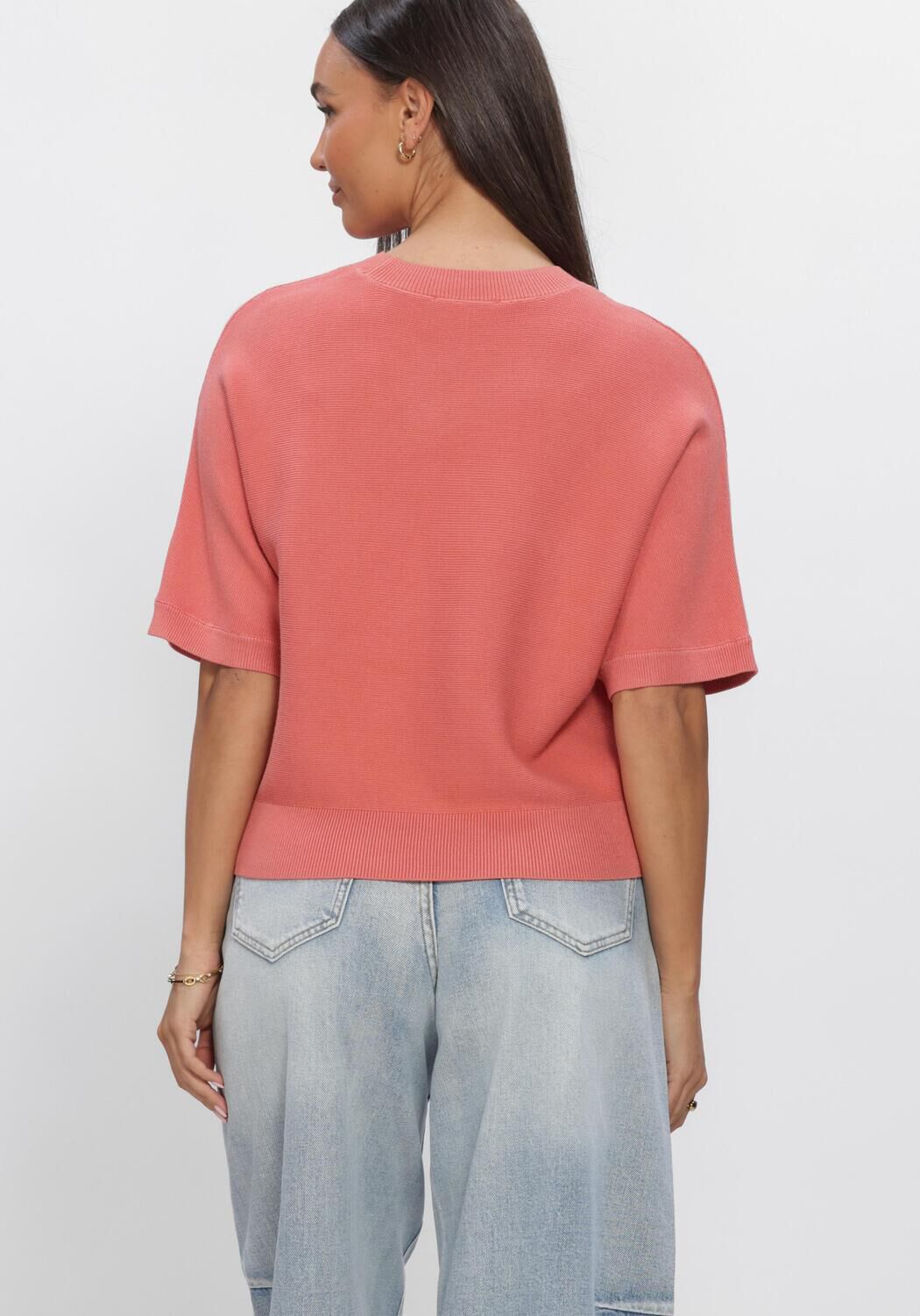 Lichtroze MSCH COPENHAGEN T-shirt MSCHTHAMIRA 2/4 PULLOVER - large