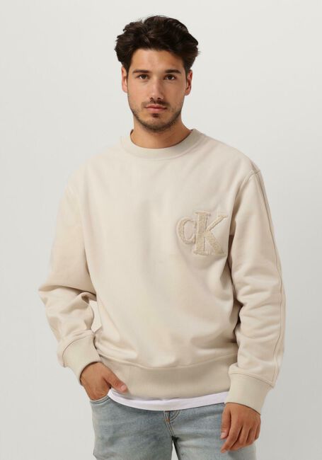 CALVIN KLEIN Chandail CK CHENILLE CREW NECK Blanc - large