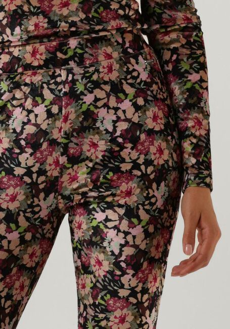 COLOURFUL REBEL Pantalon évasé JOLIE FLOWER VELVET FLARE PANTS en violet - large