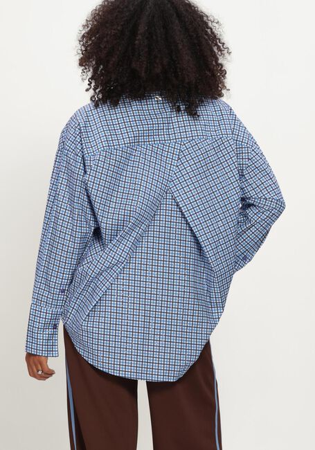 Blauwe POM AMSTERDAM  BEAU CHECK SAPPHIRE BLUE - large