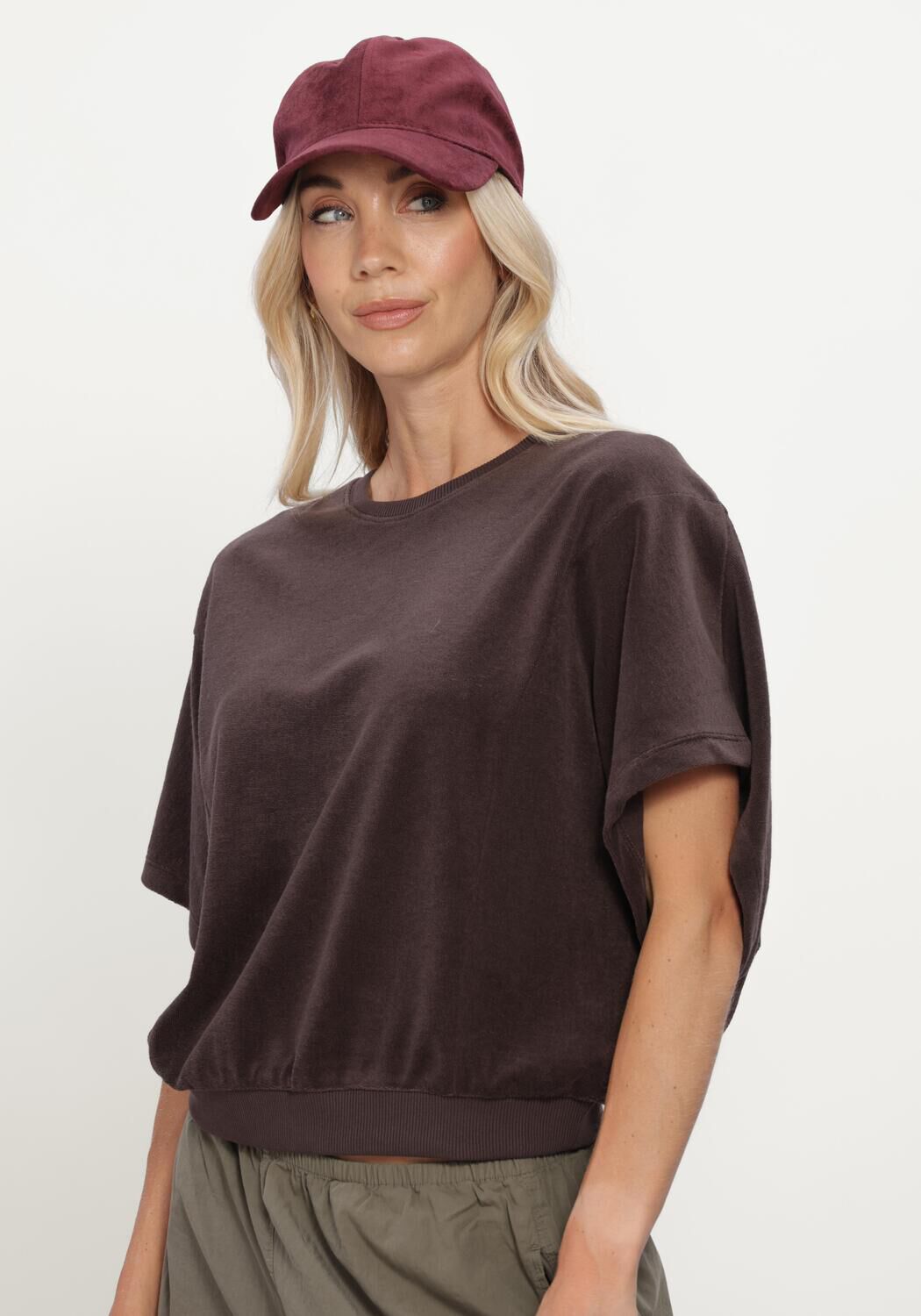 BY-BAR Haut NUKI SLUB TOP en marron - large