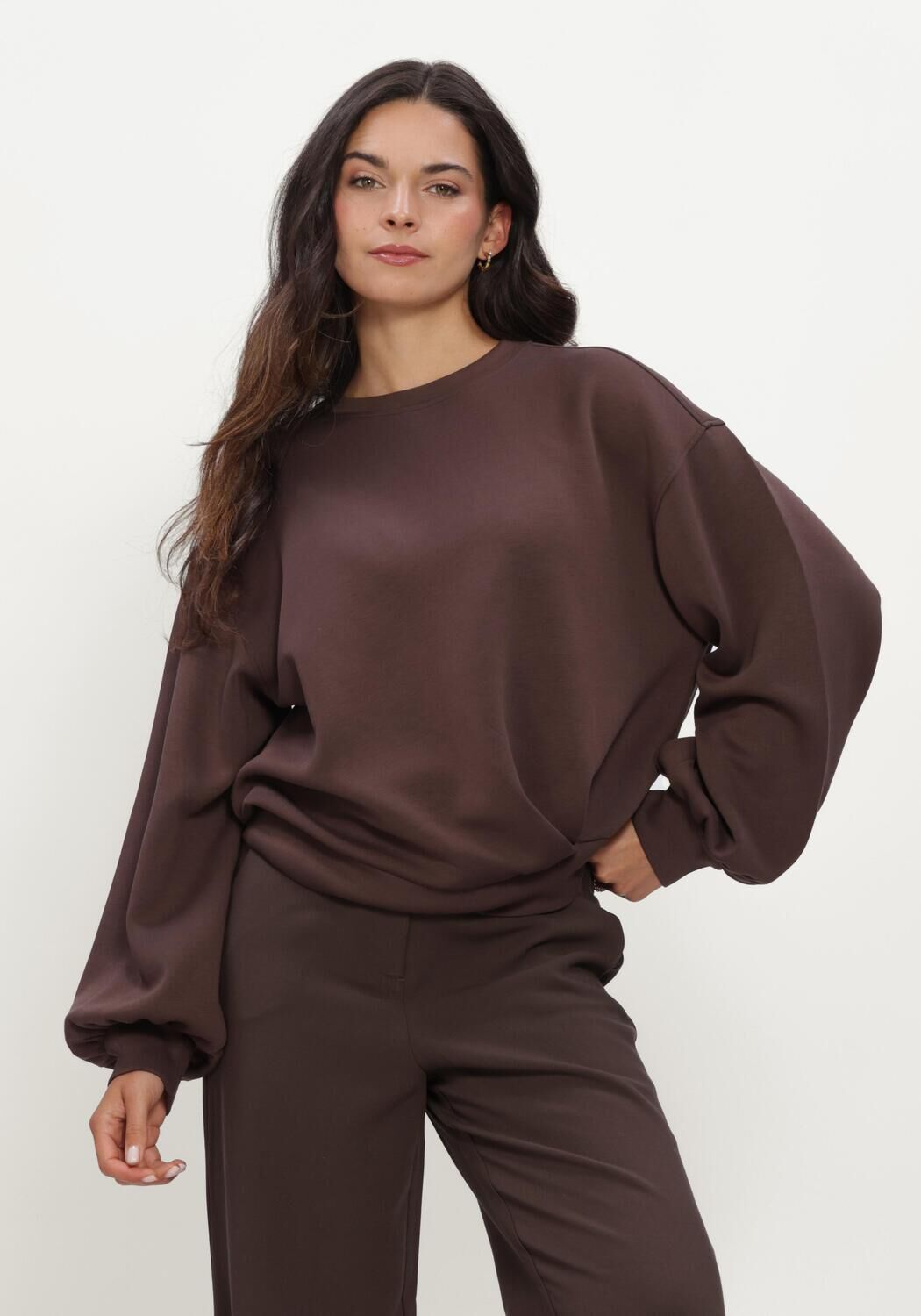 MSCH COPENHAGEN Chandail MSCHBROOKE IMA Q SWEATSHIRT en marron - large