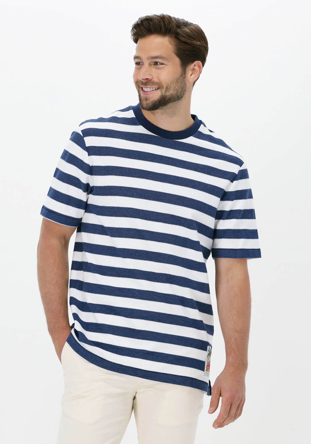 blauw wit t shirt