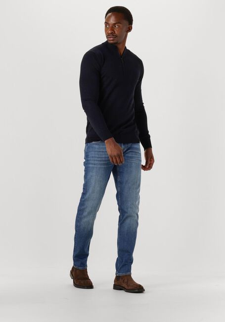 Donkerblauwe STEFANO LAURAN Trui HALF ZIP - large