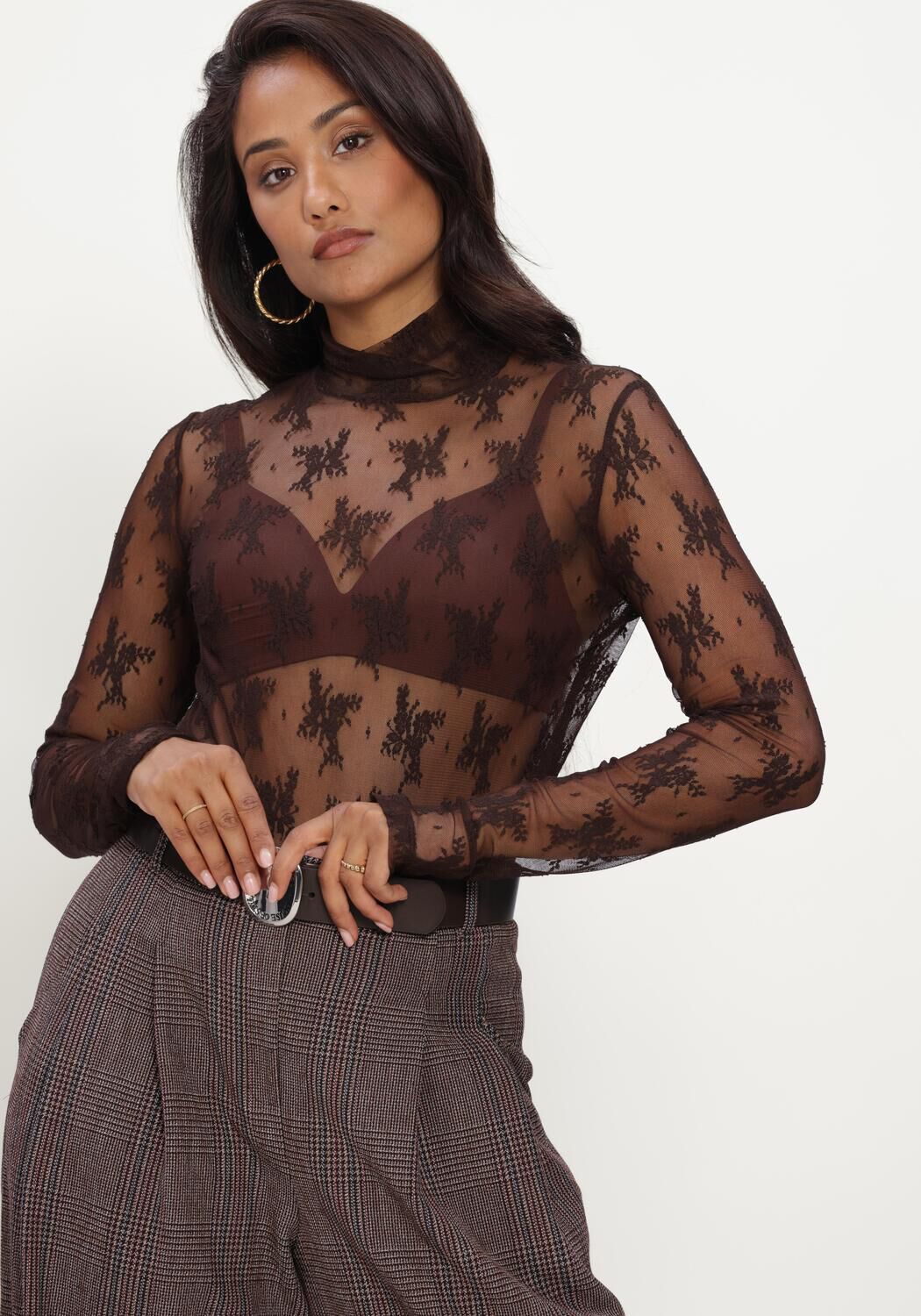 CAROLINE BISS Haut 4941 en marron - large