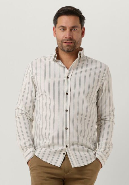 ANERKJENDT Chemise décontracté AKLEIF L/S DOUBLE STRIPE Blanc - large