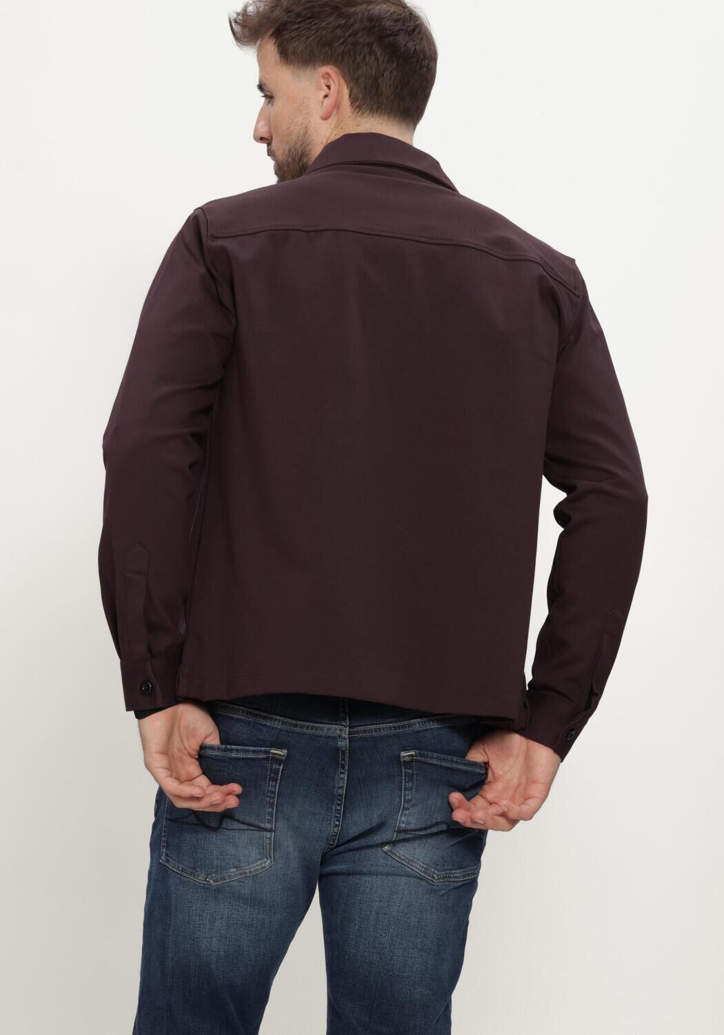 GENTI Surchemise OVERSHIRT RITS Bordeaux - large
