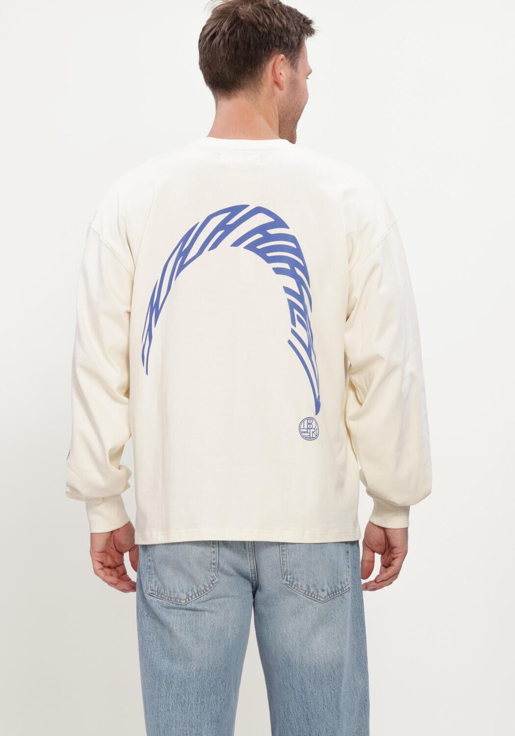 WOODBIRD Pull WBBEAM LS WARP TEE Cr&egrave;me - large
