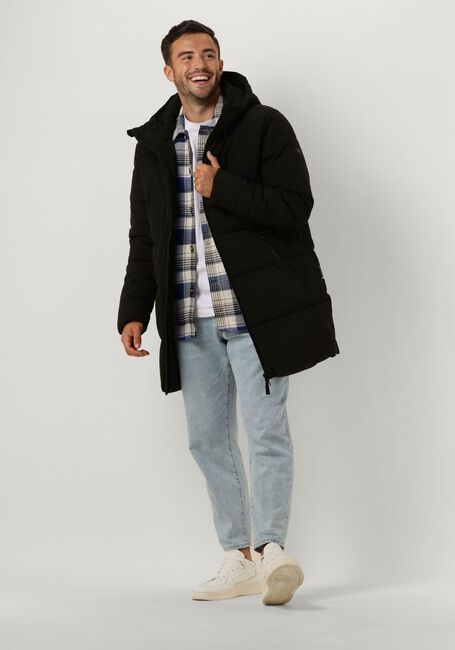 Donkerblauwe WOODBIRD Overshirt WBGLIXTO HECK SHIRT - large