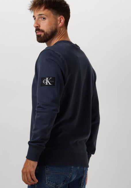 CALVIN KLEIN Chandail BADGE CREW NECK Bleu foncé - large
