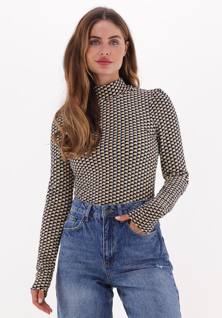 COLOURFUL REBEL NEYO RETRO GEO PEACHED TURTLENECK TOP Hauts & T-shirts en jaune - large