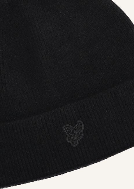 Zwarte LYLE & SCOTT Muts TONAL EAGLE BEANIE Zwarte LYLE & SCOTT Muts TONAL EAGLE BEANIE - large