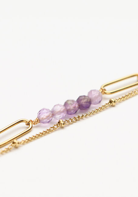 Paarse NOTRE-V Sieraad ARMBAND DUBBEL CHAIN - large