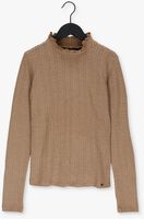 Beige NOBELL Trui KOBA CABLE KNIT TURTLE NECK