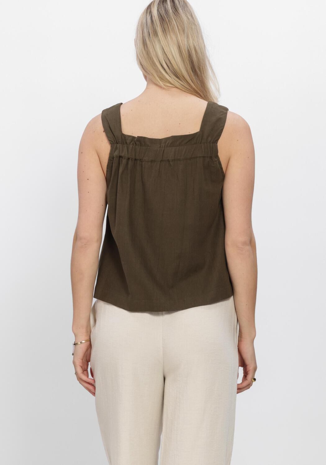 MY ESSENTIAL WARDROBE MWDLAS FLORENCE TOP Hauts & T-shirts Bleu fonc&eacute; - large
