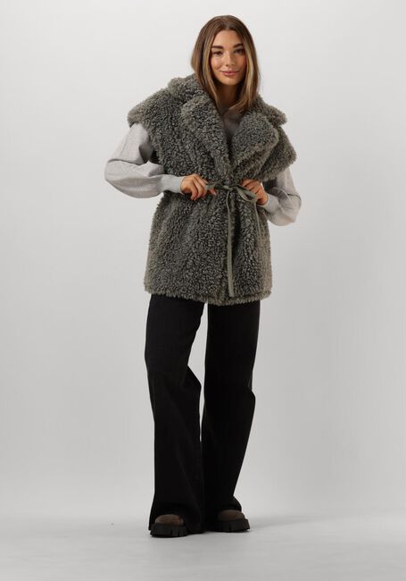SUMMUM Pull ROUND NECK SWEATER SOFT VISCOSE POLYAMIDE KNIT en gris - large