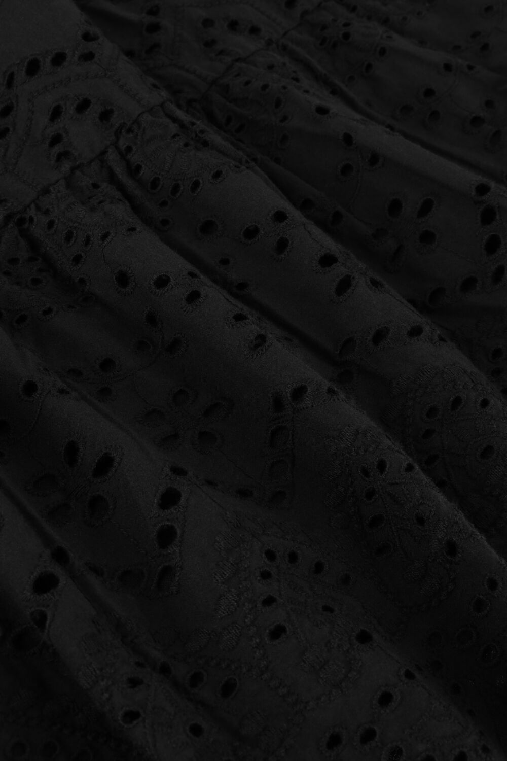 Zwarte NOTRE-V Mini jurk NV-DONNA DRESS BRODERIE ANGLAISE DRESS - large