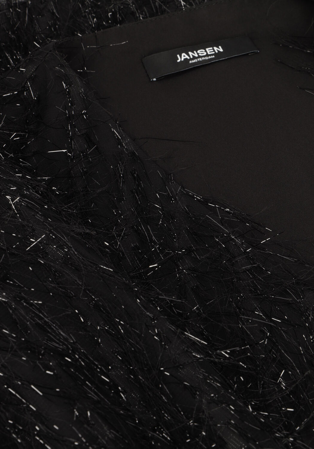 JANSEN AMSTERDAM FF178 PUFFED 3/4 SLEEVE TOP Blouses en noir - large