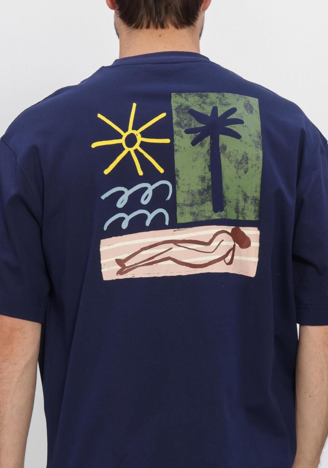SELECTED MEN T-shirt SLHRELAXNORMAN LICENSE SS TEE en bleu - large