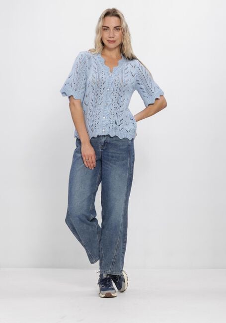 Y.A.S. YASVIENNA SS KNIT CARDIGAN S. Pulls & Gilets Bleu clair - large