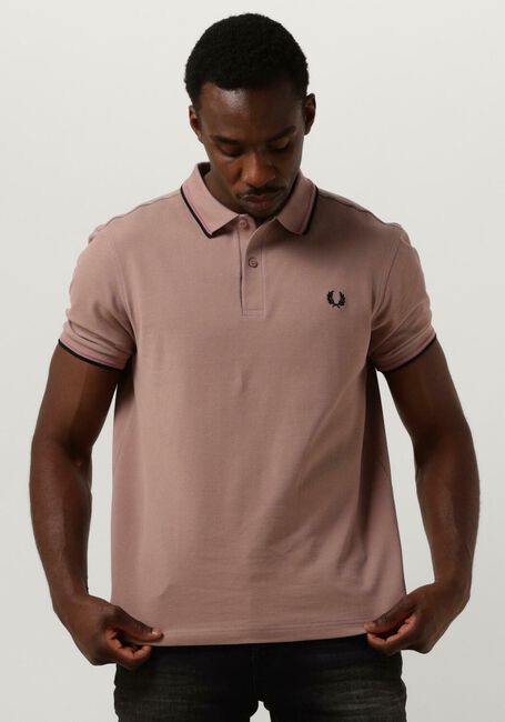FRED PERRY Polo THE TWIN TIPPED FRED PERRY SHIRT Rose clair - large
