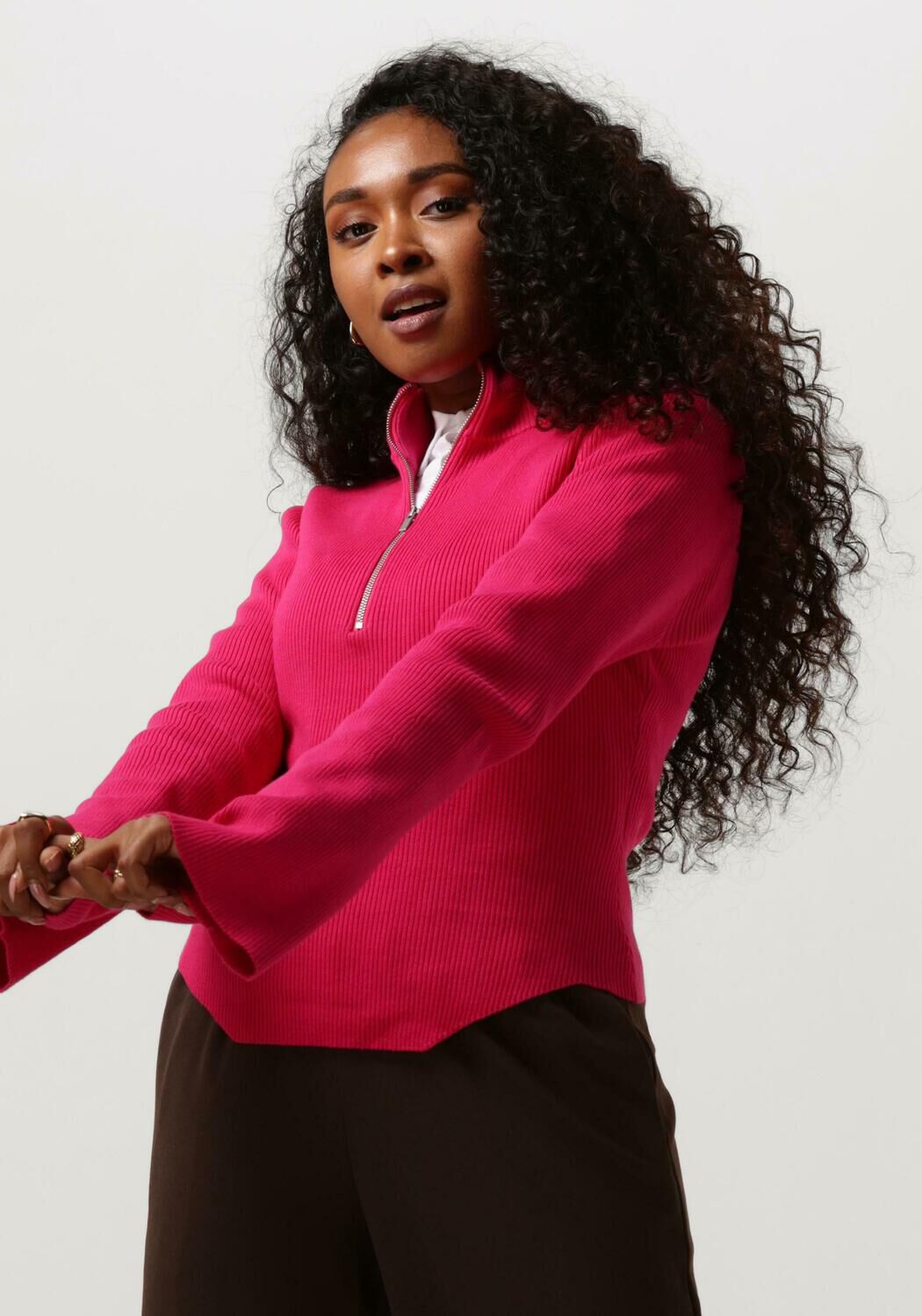 roze gestuz trui yasmiagz zipper pullover