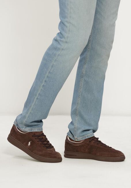 RALPH LAUREN Baskets basses BEDFORD PP-SNEAKERS-LOW TOP LACE en marron - large