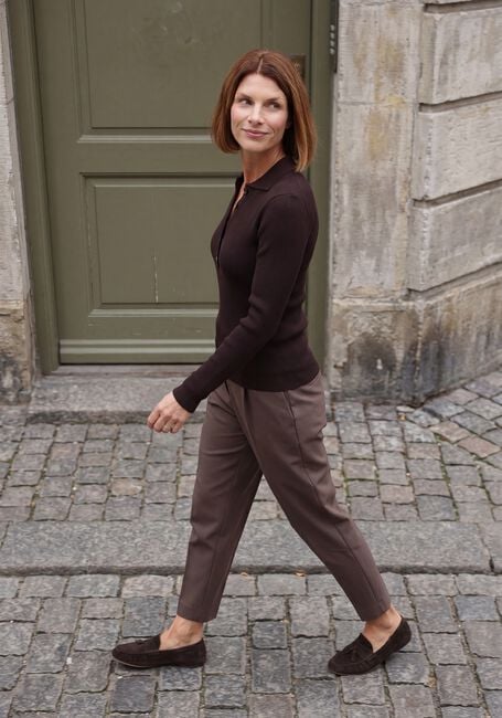 Bruine BRUUNS BAZAAR Coltrui ANEMONEBBVALEA KNIT POLO - large
