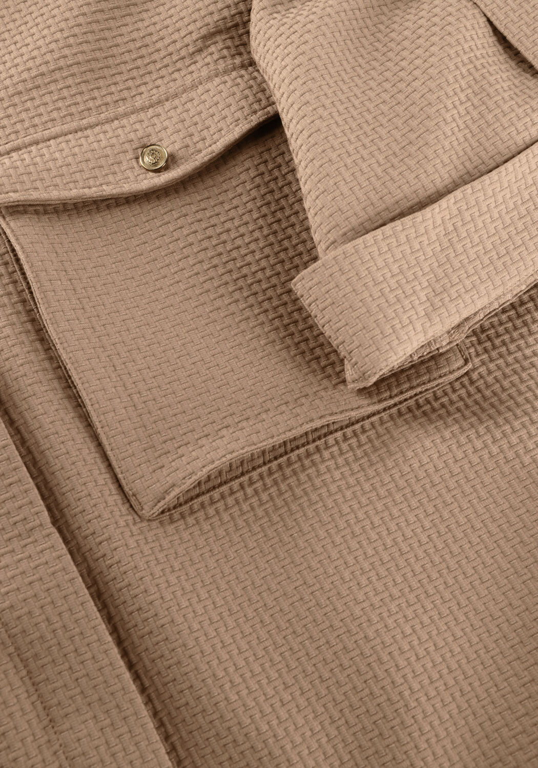 Camel STUDIO ANNELOES  Nellie waffle blouse - large