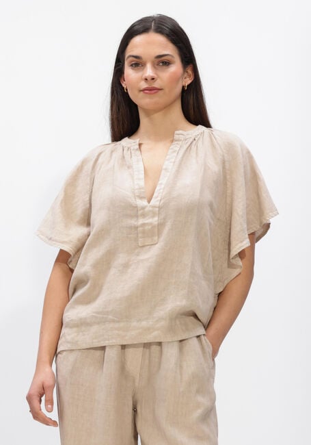 BY-BAR Haut VINA LINNEN BLOUSE Sable - large