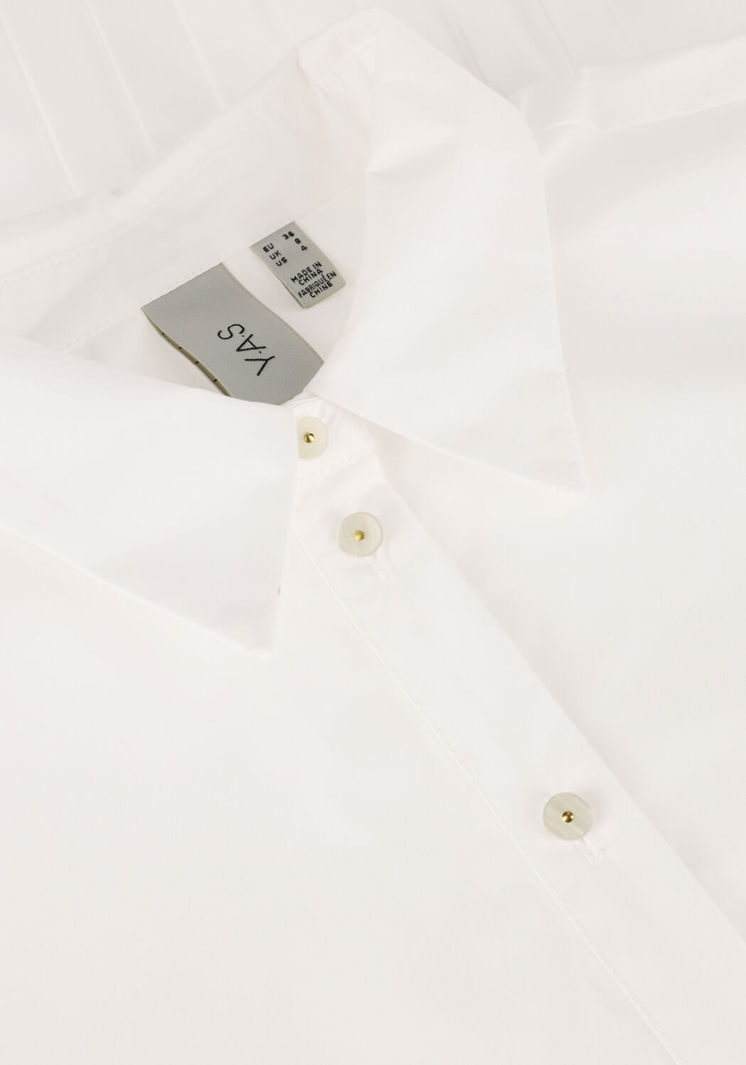 Witte Y.A.S. Mini jurk YASELLI LS SHIRT DRESS S. NOOS - large